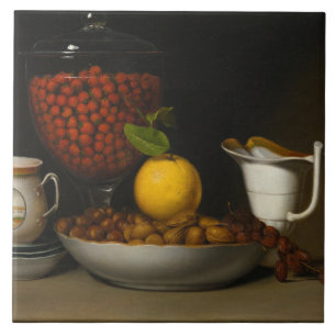 Azulejo De Cerâmica Raphaelle Peale - Vida Estática - Morangos, Louco