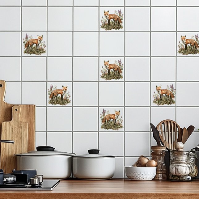 Azulejo De Cerâmica Raposa Vermelha (Criador carregado)