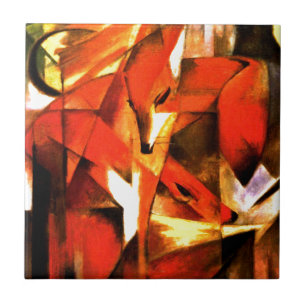 Azulejo De Cerâmica Raposas de Franz Marc Fine Art
