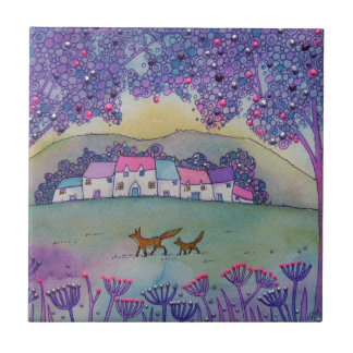 Azulejo De Cerâmica Raposas pequenas