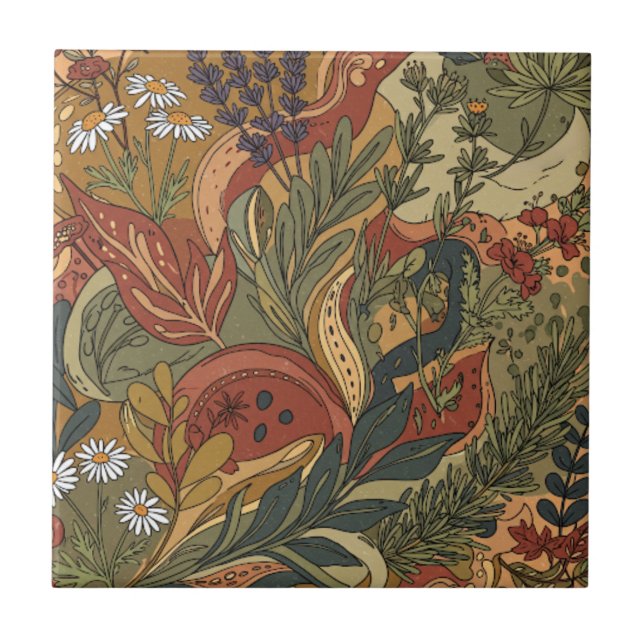 Azulejo De Cerâmica Rapsódia Boho  (Frente)