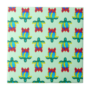 Azulejo De Cerâmica Rasta Island Colors Tribal Turtle