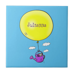 Azulejo De Cerâmica Rato bonito em água pode com desenho animado de ba