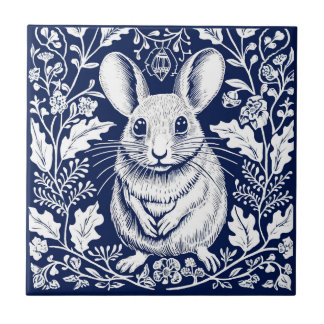 Azulejo De Cerâmica Rato de campo russo cerâmico