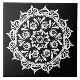 Azulejo De Cerâmica Raven Mandala