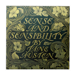 Azulejo De Cerâmica "Razão e Sensibilidade" de Jane Austen 