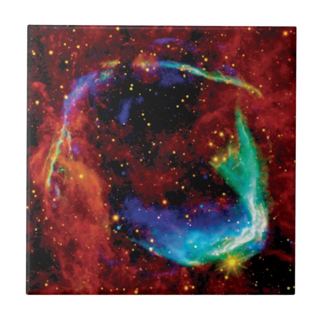 Azulejo De Cerâmica RCW 86 Supernova Remnant - Foto do Espaço Hubble d (Frente)