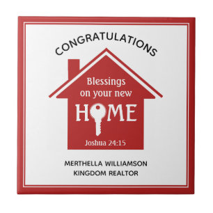 Azulejo De Cerâmica Realetor Personalizado para Cliente Novo Home