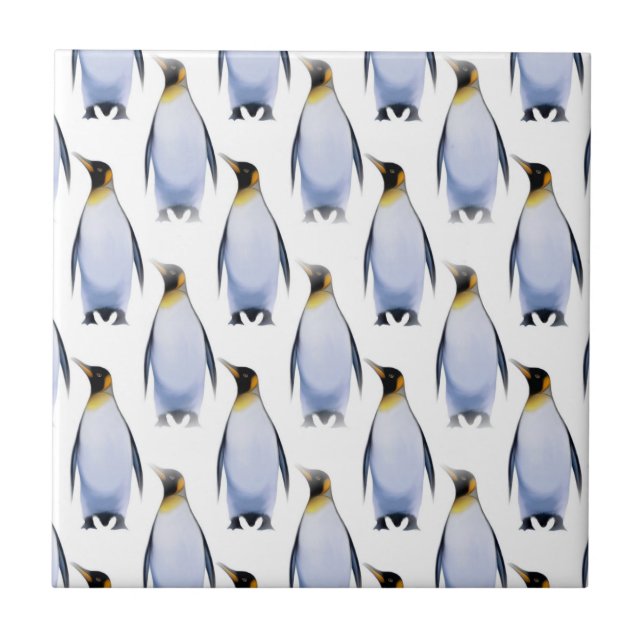 Azulejo De Cerâmica Rebanho dos pinguins (Frente)