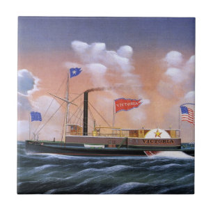 Azulejo De Cerâmica Rebocador a vapor Victoria 1859