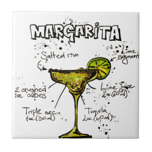 Azulejo De Cerâmica Receita Margarita do cocktail
