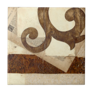 Azulejo De Cerâmica Recorte de jornal Vintage