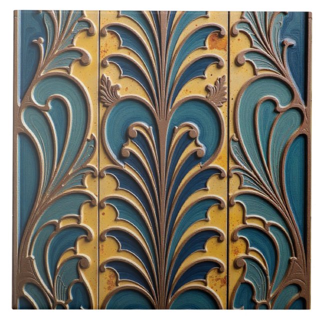 Azulejo De Cerâmica Recuperação de Idade Gildida (Frente)