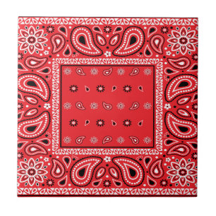 Azulejo De Cerâmica Red bandana paisley bandanas rap hip hop