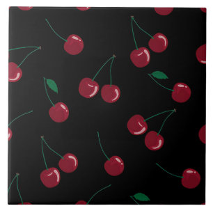 Azulejo de cerâmica Red Cherry Black