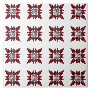 Azulejo De Cerâmica Red Diamond Art