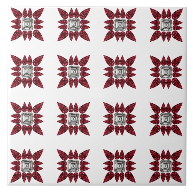 Azulejo De Cerâmica Red Diamond Art (Frente)