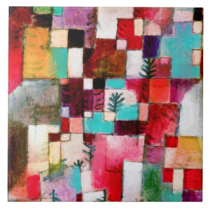 Azulejo De Cerâmica Red Green e Violet, Paul Klee