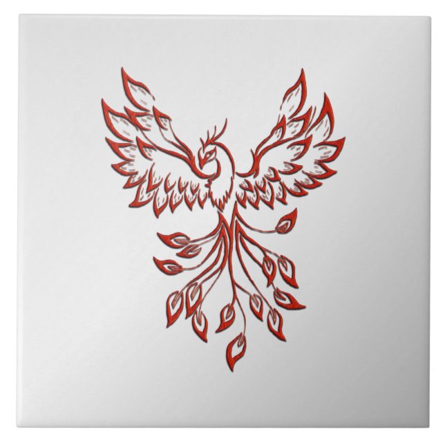 Azulejo De Cerâmica Red Phoenix Assume Silver (Frente)