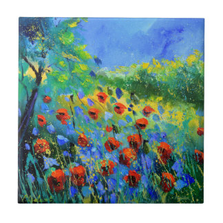 Azulejo De Cerâmica red poppies 