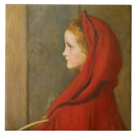 Azulejo De Cerâmica Red Riding Hood (por John Everett Millais)