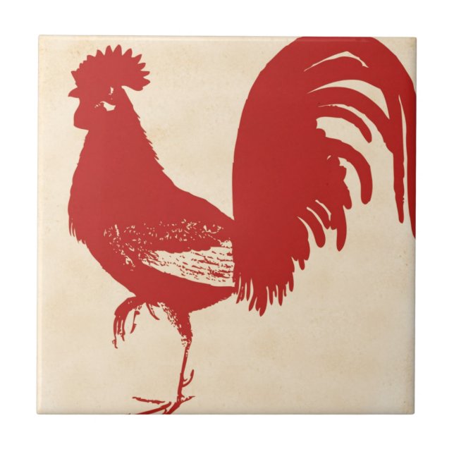 Azulejo De Cerâmica Red Rooster (Frente)