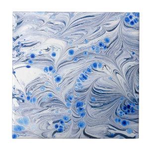 Azulejo De Cerâmica Redemoinho marmoreado azul