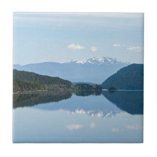 Azulejo De Cerâmica Reflexão em um lago - Ilha de Vancouver, Canadá