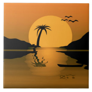 Azulejo De Cerâmica Reflexo de Verão