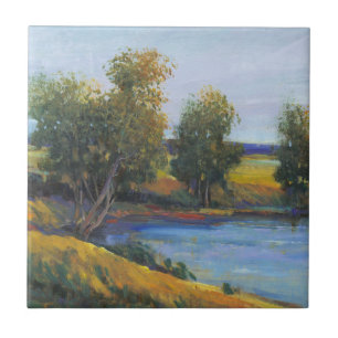 Azulejo De Cerâmica Reflexo II da árvore