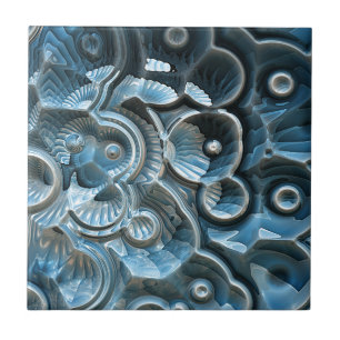 Azulejo De Cerâmica Reflexões de Um Fóssil Fractal