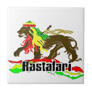 Azulejo De Cerâmica Reggae Rasta Iron, Lion, Zion 2
