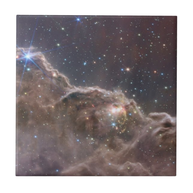 Azulejo De Cerâmica Região Inaugural Ngc 3324 Na Nebulosa De Carina. (Frente)