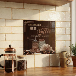 Azulejo De Cerâmica Regra da Cozinha: Café Primeiro, Depois Tudo o Mai
