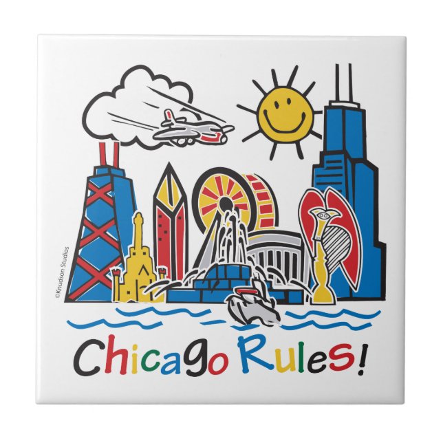 Azulejo De Cerâmica Regras de Chicago (Frente)