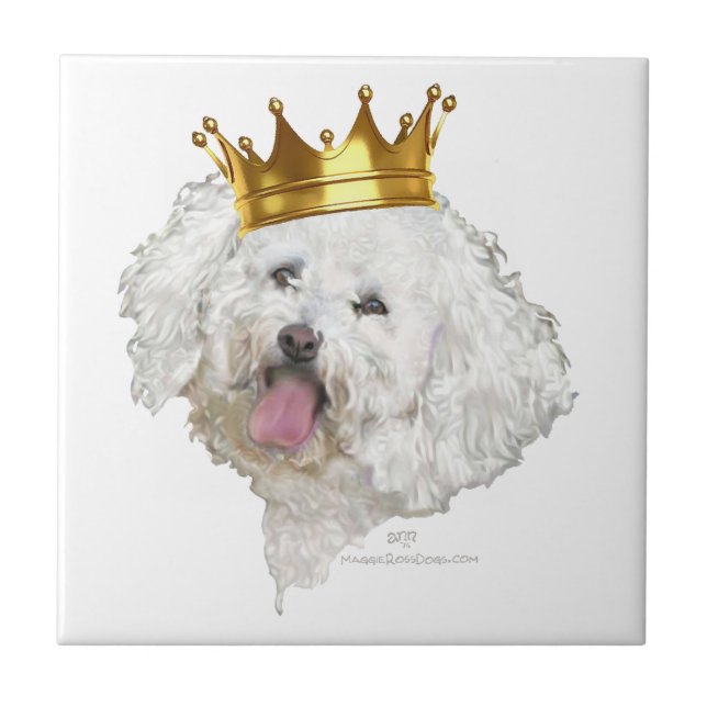 Azulejo De Cerâmica Rei Bichon Frise (Frente)