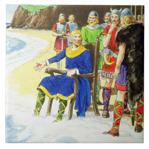 Azulejo De Cerâmica Rei Canute (c.995-1035) 'das espreitadelas no