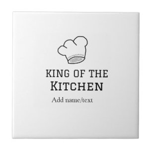 Azulejo De Cerâmica Rei do cozinhar do cozinheiro da cozinha adiciona