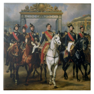 Azulejo De Cerâmica Rei Louis-Philippe (1773-1850) de France e de seu
