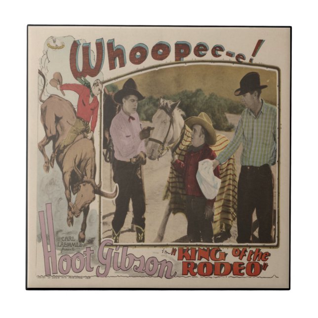 Azulejo De Cerâmica Rei ocidental Rodeio do cartaz cinematográfico do (Frente)