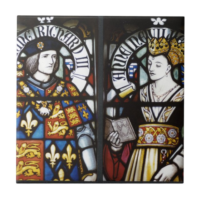 Azulejo De Cerâmica Rei Richard III e rainha Anne de Inglaterra (Frente)
