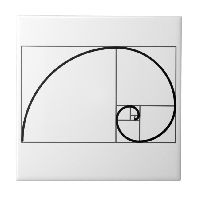 Azulejo De Cerâmica Relação de Fibonacci (Frente)