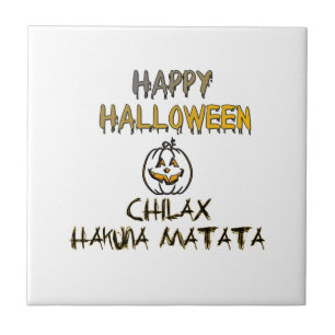 Azulejo De Cerâmica Relaxe a Coleção Feliz de Halloween