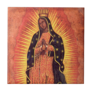 Azulejo De Cerâmica Religião Vintage Virgem Maria Nossa Senhora de Gua