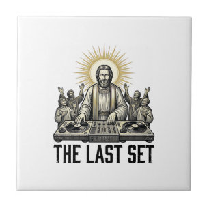 Azulejo De Cerâmica Religioso Vintage DJ O Último Conjunto de Camisa D
