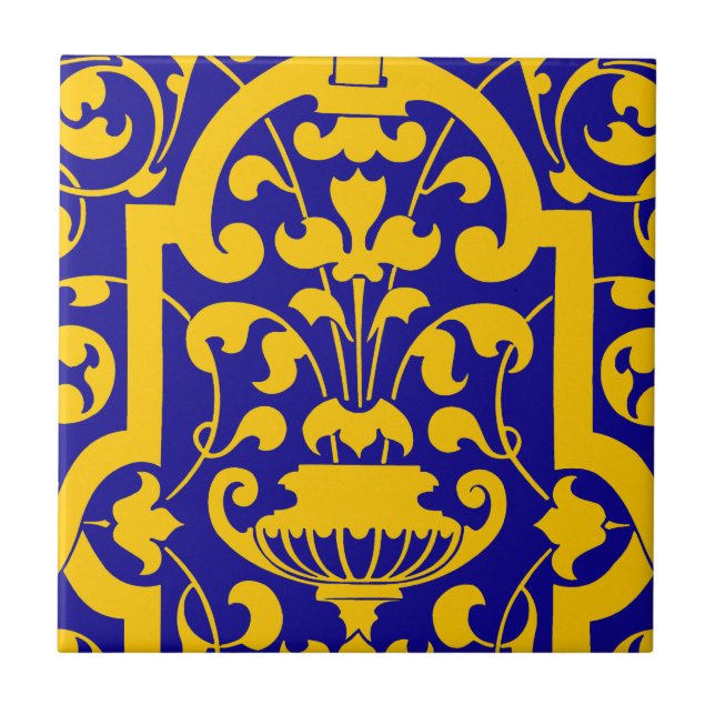 Azulejo De Cerâmica Renascimento Damask #4 @ Sonolotre (Frente)