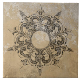 AZULEJO DE CERÂMICA  RENASCIMENTO FLORAL DO SÉCULO XVI