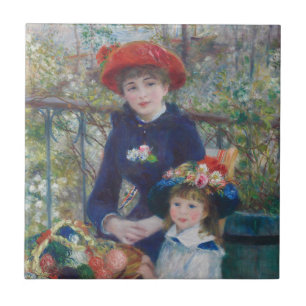 Azulejo De Cerâmica Renoir Duas Irmãs Varanda Impressionismo Francês 