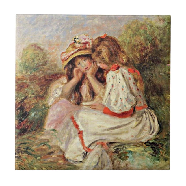 Azulejo De Cerâmica Renoir - Duas Meninas (Frente)