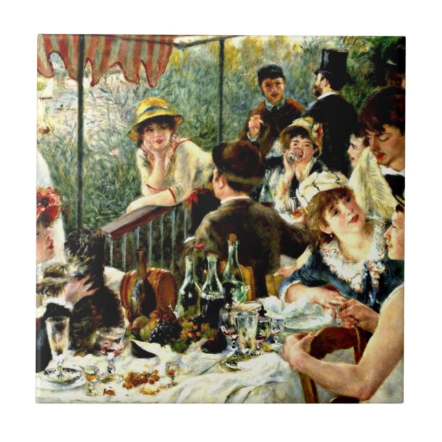 Azulejo De Cerâmica Renoir - Luncheon do Partido Barco- 1881 (Frente)